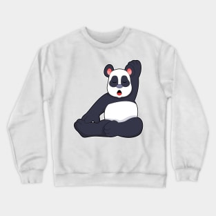 Panda at Yoga Stretching exercises Crewneck Sweatshirt